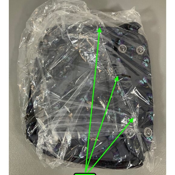 Lug Zipliner Medium Tote Bag - Unisex, Butterfly Grey, Zipper Closure, Stylish D - Picture 3 of 10